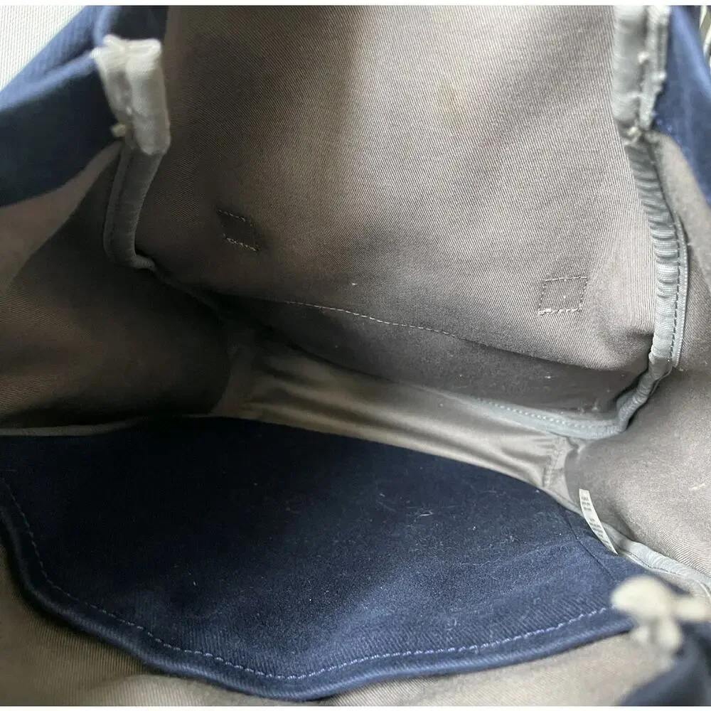 EVERLANE Modern Snap Backpack Navy Blue Canvas Denim Unisex Bag Rucksack Office